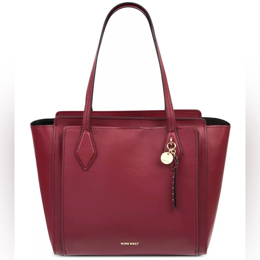 NEW Nine West Chelsea Claret Tote